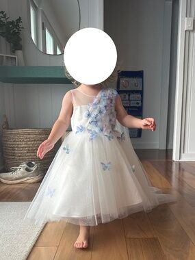 Anthropologie BHLDN Princess Daliana Butterfly Tulle Flower Girl Dress